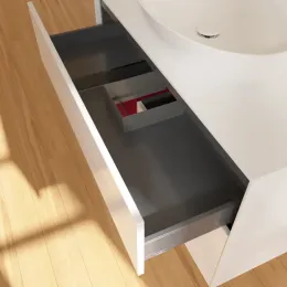 Villeroy & Boch Finion Тумба под раковину, с подсветкой, 2 выдвижных ящика, 1000 x 603 x 501 mm, Glossy White Lacquer / Peony Matt Lacquer G891HBGF