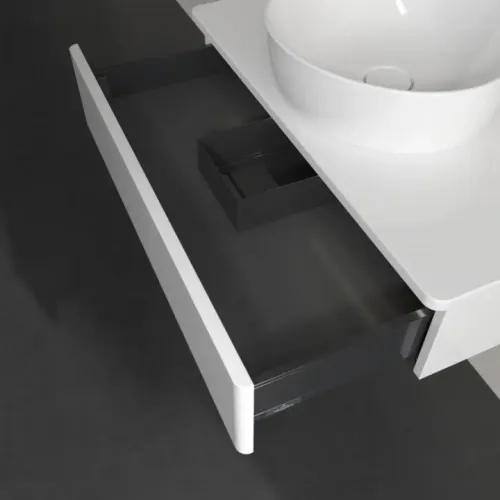 Villeroy & Boch Antao Тумба под раковину, с подсветкой, 1 выдвижной ящик, 800 x 190 x 500 mm, лицевая поверхность без текстурированной отделки, Glossy White Lacquer / Glossy White Lacquer L08010GF
