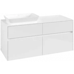Villeroy & Boch Collaro Тумба под раковину, 4 выдвижных ящика, 1200 x 548 x 500 mm, Glossy White / Glossy White C11300DH
