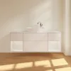 Villeroy & Boch Finion Тумба под раковину, с подсветкой, 4 выдвижных ящика, 1600 x 603 x 501 mm, Glossy White Lacquer / Glossy White Lacquer F981GFGF