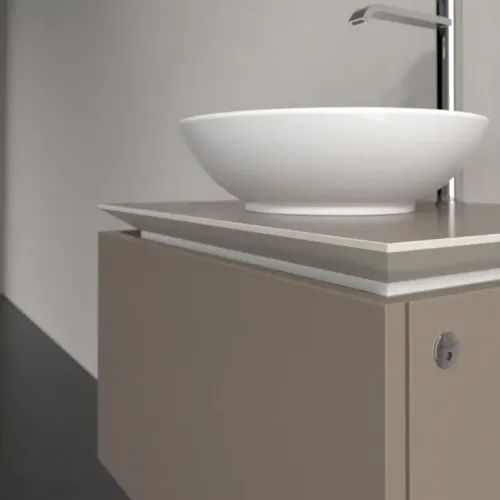 Villeroy & Boch Legato Тумба под раковину, с подсветкой, 1 выдвижной ящик, 600 x 380 x 500 mm, Truffle Grey / Truffle Grey B567L0VG