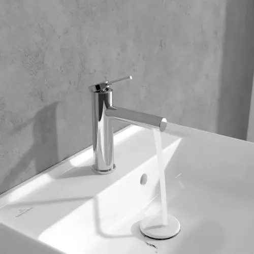 Villeroy & Boch Loop & Friends Смеситель для раковины однорычажный с комплектом слива со стяжкой, Хром TVW10610215361