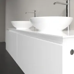 Villeroy & Boch Legato Тумба под раковину, 2 выдвижных ящика, 1400 x 380 x 500 mm, Glossy White / Glossy White B59100DH