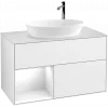 Villeroy & Boch Finion Тумба под раковину, с подсветкой, 2 выдвижных ящика, 1000 x 603 x 501 mm, Glossy White Lacquer / Glossy White Lacquer F891GFGF