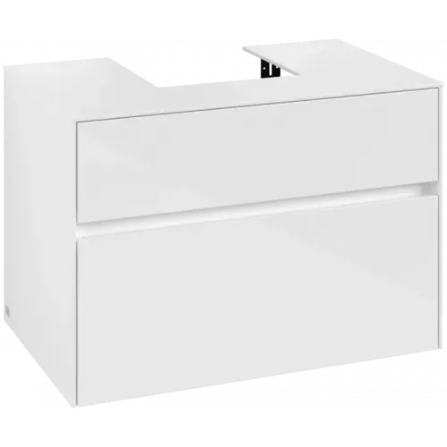 Villeroy & Boch Collaro Тумба под раковину, 2 выдвижных ящика, 800 x 548 x 500 mm, Glossy White / Glossy White C09300DH