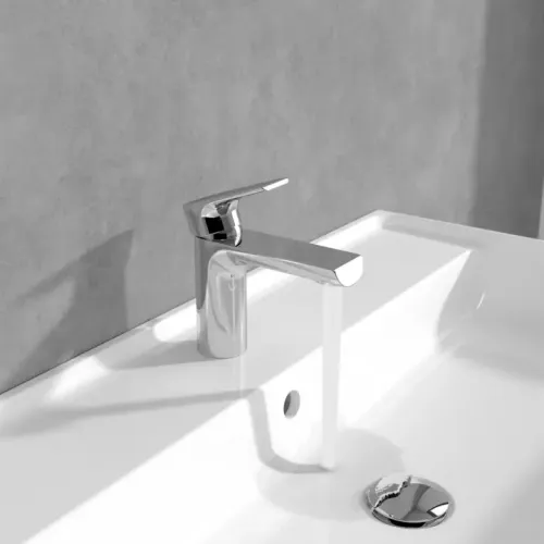 Villeroy & Boch Liberty Смеситель для раковины однорычажный с комплектом слива со стяжкой, Хром TVW10700100061