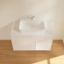 Villeroy & Boch Finion Тумба под раковину, с подсветкой, 2 выдвижных ящика, 1000 x 603 x 501 mm, Glossy White Lacquer / Glossy White Lacquer G371GFGF