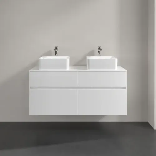 Villeroy & Boch Collaro Тумба под раковину, 4 выдвижных ящика, 1200 x 548 x 500 mm, Glossy White / Glossy White C04400DH