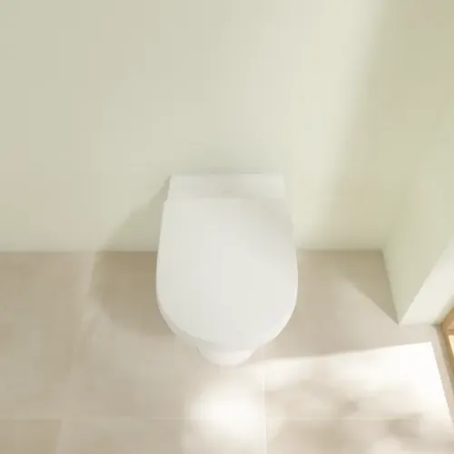Villeroy & Boch O.novo Унитаз с вертикальным смывом, напольный, Альпийский белый CeramicPlus 565710R1