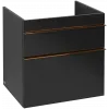 Villeroy & Boch Venticello Тумба под раковину, 2 выдвижных ящика, 603 x 590 x 502 mm, Black Matt Lacquer / Black Matt Lacquer A92405PD
