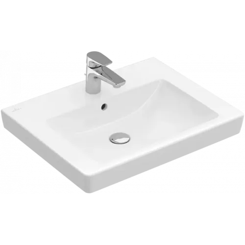 Villeroy & Boch Subway 2.0 Pаковина, 600 x 470 x 155 mm, Альпийский белый, с переливом, шлифованный 71136G01