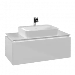 Villeroy & Boch Legato Тумба под раковину, 1 выдвижной ящик, 1000 x 380 x 500 mm, Glossy White / Glossy White B75500DH