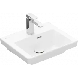 Villeroy & Boch Subway 3.0 Раковина компактная, 450 x 370 x 145 mm, Альпийский белый, с переливом 43704501
