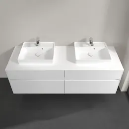 Villeroy & Boch Collaro Тумба под раковину, с подсветкой, 4 выдвижных ящика, 1600 x 548 x 500 mm, Glossy White / Glossy White C021B0DH