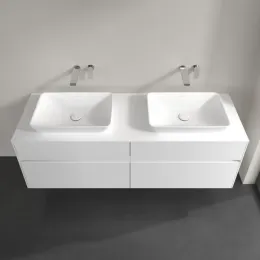Villeroy & Boch Collaro Тумба под раковину, с подсветкой, 4 выдвижных ящика, 1600 x 548 x 500 mm, Glossy White / Glossy White C123B0DH