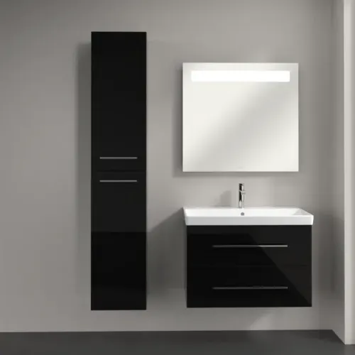 Villeroy & Boch Avento Шкаф-пенал, 2 двери, 350 x 1760 x 404 mm, Стекло черное A89400B3