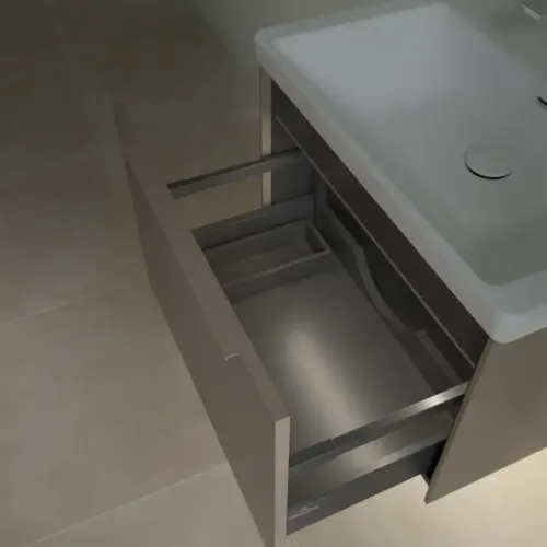 Villeroy & Boch Subway 3.0 Тумба под раковину, с подсветкой, 1 выдвижной ящик, 622 x 429 x 478 mm, Taupe C575L2VM