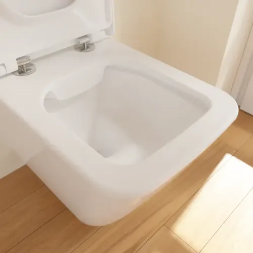 Villeroy & Boch Finion Унитаз с открытым смывным краем, настенный, Альпийский белый CeramicPlus 4664R0R1