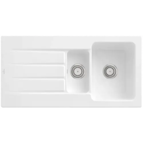 Villeroy & Boch Architectura 60 XR Мойка, включая Комплект слива с ручным управлением, выкл Керамика, 1000 x 510 mm, Альпийский белый CeramicPlus 336501R1