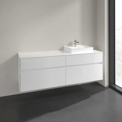Villeroy & Boch Collaro Тумба под раковину, 4 выдвижных ящика, 1600 x 548 x 500 mm, Glossy White / Glossy White C07900DH