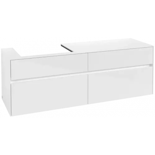 Villeroy & Boch Collaro Тумба под раковину, 4 выдвижных ящика, 1600 x 548 x 500 mm, Glossy White / Glossy White C02200DH