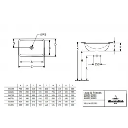 Раковина Villeroy & Boch Loop & Friends 4A650001 60х40 с переливом, Альпийский белый 4A650001