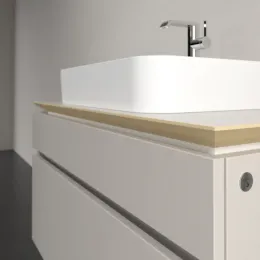 Villeroy & Boch Legato Тумба под раковину, с подсветкой, 2 выдвижных ящика, 1000 x 550 x 500 mm, Soft Grey / Soft Grey B756L0VK