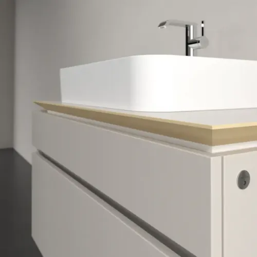 Villeroy & Boch Legato Тумба под раковину, с подсветкой, 2 выдвижных ящика, 1000 x 550 x 500 mm, Soft Grey / Soft Grey B756L0VK
