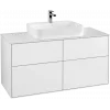 Villeroy & Boch Finion Тумба под раковину, 4 выдвижных ящика, 1200 x 603 x 501 mm, Glossy White Lacquer F38100GF