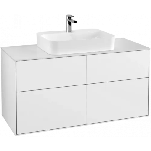 Villeroy & Boch Finion Тумба под раковину, 4 выдвижных ящика, 1200 x 603 x 501 mm, Glossy White Lacquer F38100GF