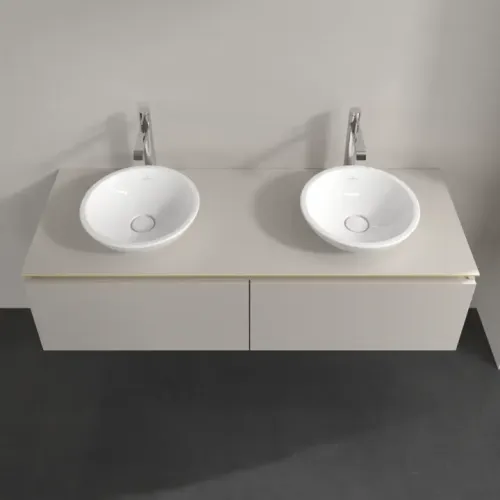 Villeroy & Boch Legato Тумба под раковину, 2 выдвижных ящика, 1400 x 380 x 500 mm, Soft Grey / Soft Grey B59100VK