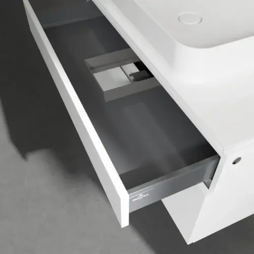 Villeroy & Boch Legato Тумба под раковину, 2 выдвижных ящика, 1000 x 550 x 500 mm, Glossy White / Glossy White B75600DH