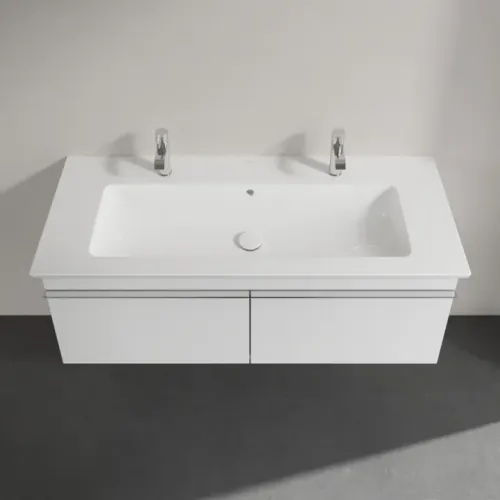 Villeroy & Boch Venticello Тумба под раковину, 2 выдвижных ящика, 1153 x 420 x 502 mm, Glossy White / Glossy White A93801DH