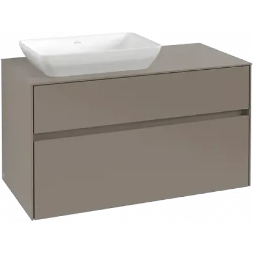 Villeroy & Boch Collaro Тумба под раковину, с подсветкой, 2 выдвижных ящика, 1000 x 548 x 500 mm, Glossy White / Glossy White C110B0DH