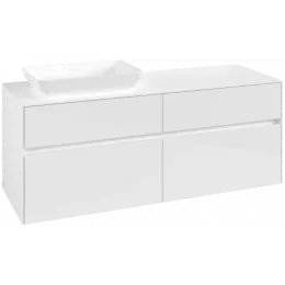 Villeroy & Boch Collaro Тумба под раковину, 4 выдвижных ящика, 1400 x 548 x 500 mm, Glossy White / Glossy White C11700DH