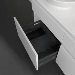 Villeroy & Boch Legato Тумба под раковину, с подсветкой, 4 выдвижных ящика, 1200 x 550 x 500 mm, Glossy White / Glossy White B584L0DH