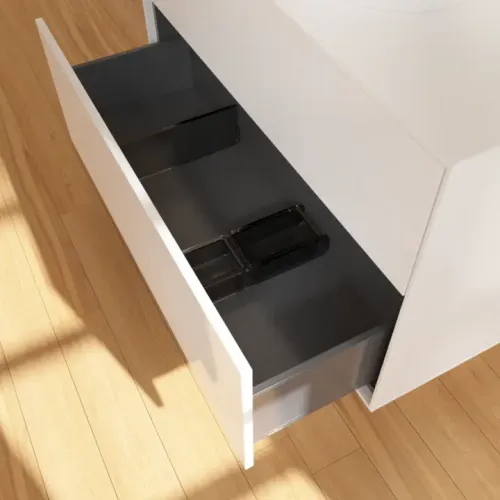 Villeroy & Boch Finion Тумба под раковину, с подсветкой, 2 выдвижных ящика, 1000 x 603 x 501 mm, Glossy White Lacquer GA0100GF