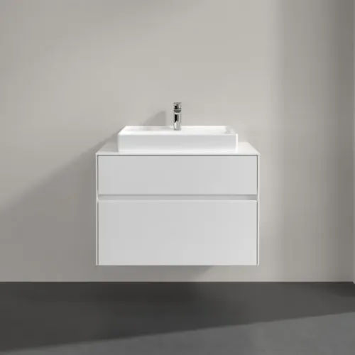 Villeroy & Boch Collaro Тумба под раковину, с подсветкой, 2 выдвижных ящика, 800 x 548 x 500 mm, Glossy White / Glossy White C080B0DH