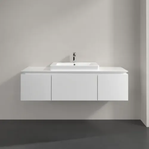 Villeroy & Boch Legato Тумба под раковину, 3 выдвижных ящика, 1200 x 380 x 500 mm, Glossy White / Glossy White B68200DH