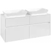 Villeroy & Boch Collaro Тумба под раковину, 4 выдвижных ящика, 1200 x 548 x 500 mm, Glossy White / Glossy White C11500DH