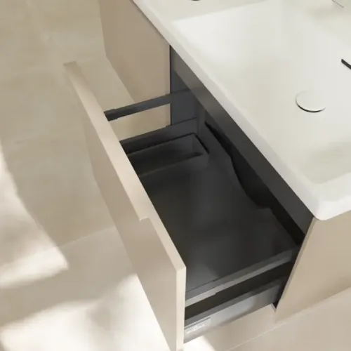 Villeroy & Boch Subway 3.0 Тумба под раковину, с подсветкой, 2 выдвижных ящика, 1272 x 429 x 478 mm, Taupe C567L2VM