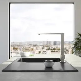 Villeroy & Boch Finera Square Однорычажный смеситель для мойки Однорычажный смеситель для мойки, выкл Нержавеющая сталь, Сплошная нержавеющая сталь 927100LC