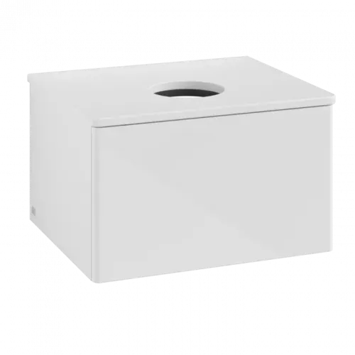 Villeroy & Boch Antao Тумба под раковину, с подсветкой, 1 выдвижной ящик, 600 x 360 x 500 mm, лицевая поверхность без текстурированной отделки, Glossy White Lacquer / Glossy White Lacquer L29010GF