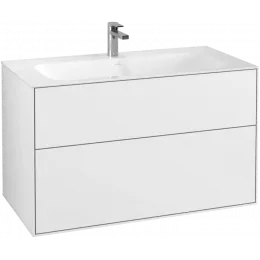 Villeroy & Boch Finion Тумба под раковину, с подсветкой, 2 выдвижных ящика, 996 x 591 x 498 mm, Glossy White Lacquer G02000GF