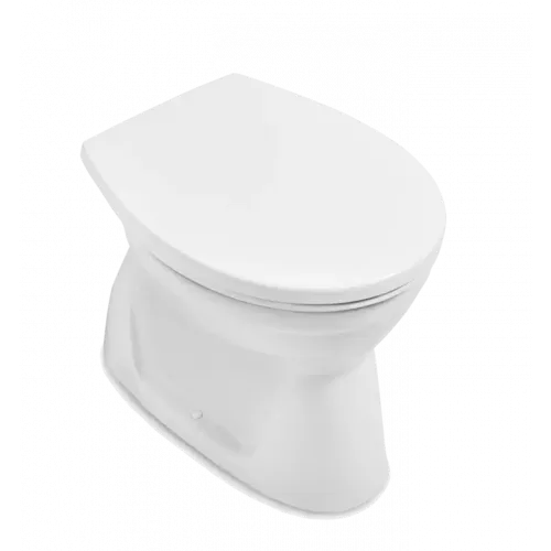 Villeroy & Boch O.novo Унитаз с открытым смывным краем с горизонтальным смывом (с полкой), напольный, Альпийский белый 7619R101