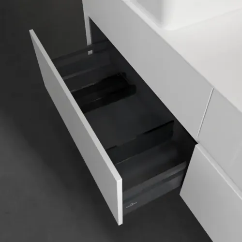Villeroy & Boch Collaro Тумба под раковину, с подсветкой, 4 выдвижных ящика, 1600 x 548 x 500 mm, Glossy White / Glossy White C052B0DH