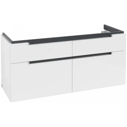 Villeroy & Boch Subway 2.0 Тумба под раковину, 4 выдвижных ящика, 1287 x 590 x 449 mm, Glossy White A91600DH