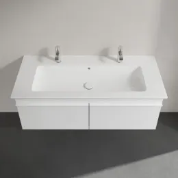 Villeroy & Boch Venticello Тумба под раковину, 2 выдвижных ящика, 1153 x 420 x 502 mm, Glossy White / Glossy White A93802DH