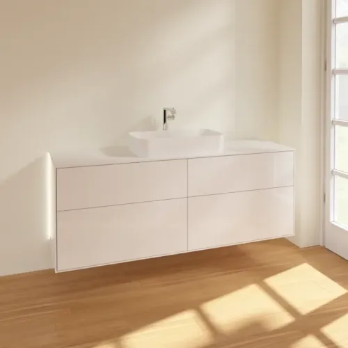 Villeroy & Boch Finion Тумба под раковину, с подсветкой, 4 выдвижных ящика, 1600 x 603 x 501 mm, Glossy White Lacquer G32100GF