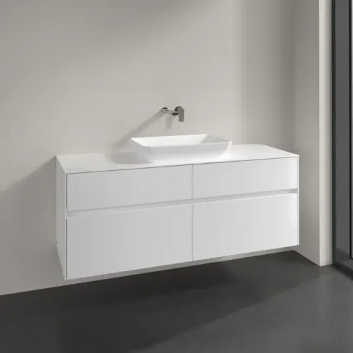 Villeroy & Boch Collaro Тумба под раковину, 4 выдвижных ящика, 1400 x 548 x 500 mm, Glossy White / Glossy White C11600DH